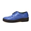 British Walkers Playboy Originals Wingtip Low Cut Men s Cobalt Blue Leather Oxfords For Discount