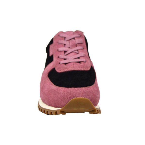 British Walkers Surrey Men s Pink and Black Leather and Suede Sneakers Discount