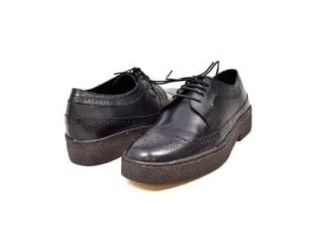 British Walkers Wingtip Oxfords Men s Black Leather Low Tops Fashion