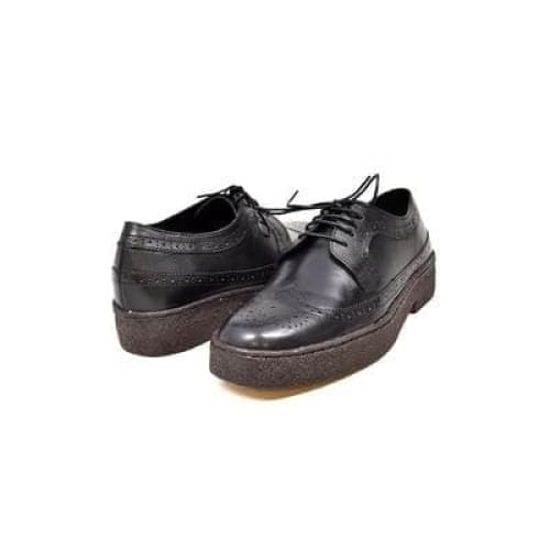 British Walkers Wingtip Oxfords Men s Black Leather Low Tops Fashion