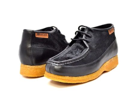 British Walkers Knicks Men s Black Leather and Pony Skin Hot on Sale