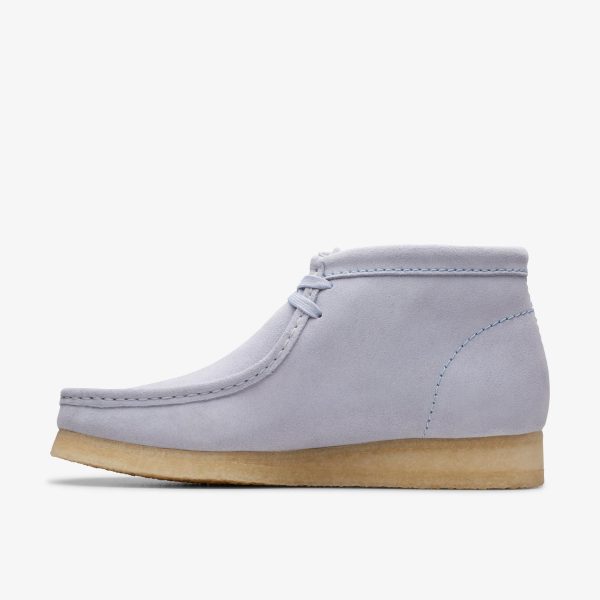 [26175699] Mens CLARKS WALLABEE BOOT - CLOUD GREY SDE For Cheap