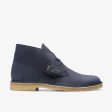 [26174058] Mens CLARKS DESERT BOOT - NAVY LEATHER Hot on Sale