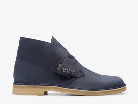 [26174058] Mens CLARKS DESERT BOOT - NAVY LEATHER Hot on Sale