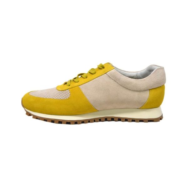 British Walkers Surrey Men s Yellow and Beige Leather and Suede Sneakers Cheap