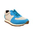 British Walkers Surrey Men s Blue and Beige Leather and Suede Sneakers For Cheap