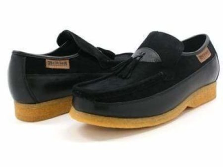 British Walkers King Men s Old School Black Suede Slip On Shoes on Sale