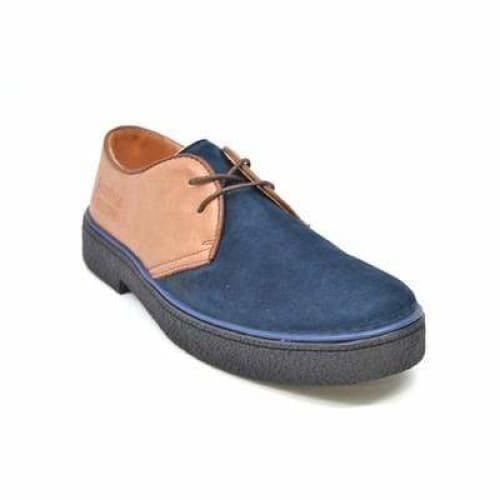 British Walkers Playboy Classic Low Cut Men s Tan and Navy Leather Oxfords Online Hot Sale