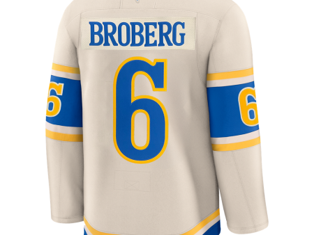 ST. LOUIS BLUES FANATICS PREMIUM BROBERG WINTER CLASSIC JERSEY - BEIGE For Cheap