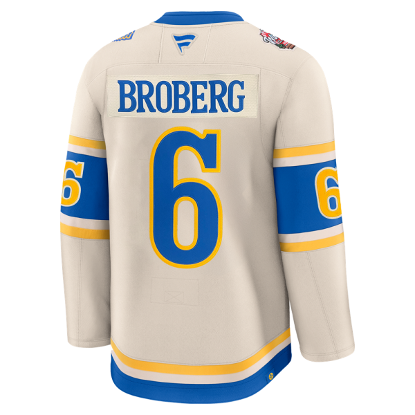 ST. LOUIS BLUES FANATICS PREMIUM BROBERG WINTER CLASSIC JERSEY - BEIGE For Cheap