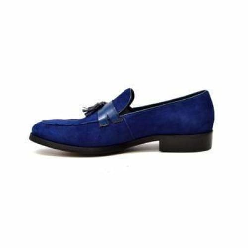 British Walkers Space Men s Navy Blue Suede and Leather Sophisticated Crepe Sole Loafers Online Hot Sale