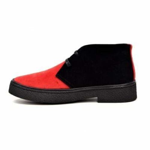 British Walkers Playboy Trinidad Men s Two Tone Red and Black Suede For Discount