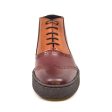 British Walkers Playboy Original Custom Made Men s Two Tone Oxblood Tan Leather High Top Wingtips Hot on Sale