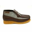 British Walkers Apollo Men s Brown Leather and Grey Suede Crepe Sole Slip On Boots Fashion