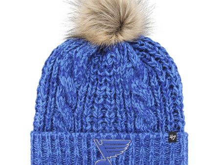 ST. LOUIS BLUES 47  LADIES TONAL MEEKO POM KNIT HAT - ROYAL Online now