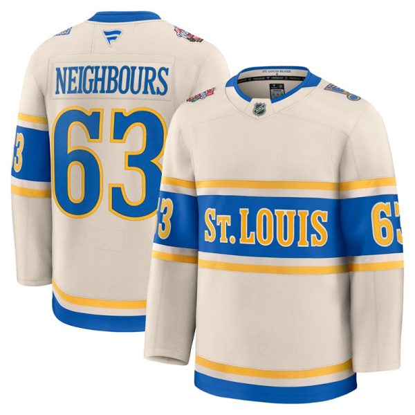 ST. LOUIS BLUES FANATICS PREMIUM NEIGHBOURS WINTER CLASSIC JERSEY - BEIGE Cheap