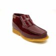 British Walkers Apollo Men s Burgundy Leather and Suede Crepe Sole Slip On Boots For Sale