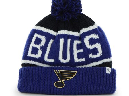 ST. LOUIS BLUES 47  CALGARY POM KNIT BEANIE - NAVY Fashion