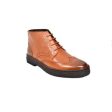 British Walkers Playboy Wingtips Limited Edition Men s Cognac Leather High Top Boots For Discount