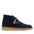 Clarks Originals Desert Coal Boots Men s Navy Blue Suede 26169997 Discount