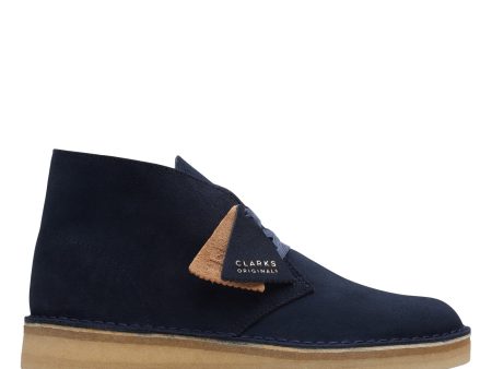 Clarks Originals Desert Coal Boots Men s Navy Blue Suede 26169997 Discount