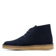 Clarks Originals Desert Coal Boots Men s Navy Blue Suede 26169997 Discount