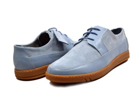 British Walkers Westminster Vintage Bally Style Men s Sky Blue Leather and Suede Low Top Sneakers Fashion