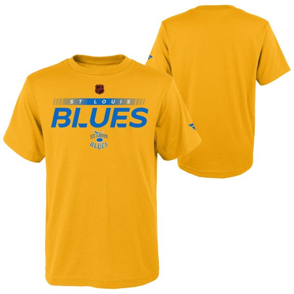 ST. LOUIS BLUES OUTERSTUFF REVERSE RETRO YOUTH LOGO TEE - YELLOW For Discount