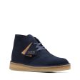 Clarks Originals Desert Coal Boots Men s Navy Blue Suede 26169997 Discount