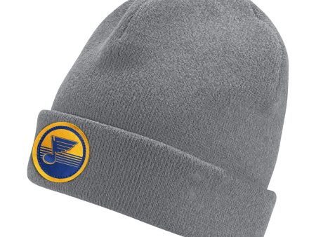 ST. LOUIS BLUES ADIDAS KNIT BEANIE - GREY Online now