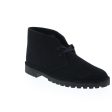 Clarks Originals Desert Rock Boots Men s Black Suede 26162705 on Sale