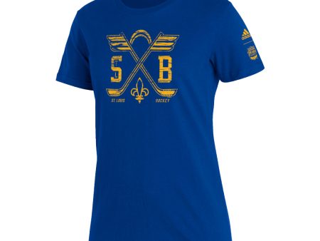 Adidas St. Louis Blues Women s Winter Classic 22 Amplifier S S Tee-Royal Online now