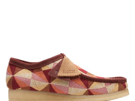 Clarks Originals Wallabee Low Men s Yellow and Red Multi Canvas Suede 26172248 For Cheap