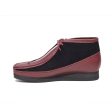 British Walkers New Castle Wallabee Boots Men s Burgundy and Black Suede and Leather Supply