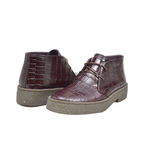 British Walkers Playboy Original Croc Print Men s Limited Edition Crocodile Leather High Top Online now