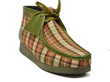 British Walkers New Castle Print 2 Wallabee Boots Men s Plaid Suede and Leather For Cheap