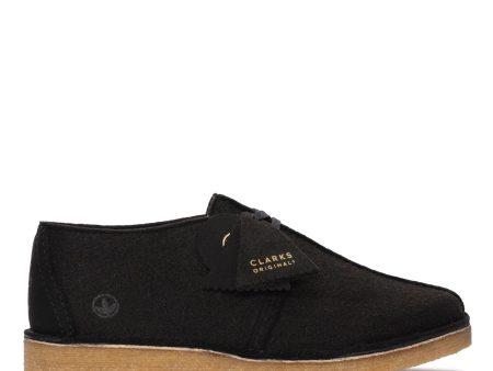 Clarks Originals Desert Trek Men s Black Felt Suede 26168873 For Cheap