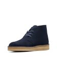 Clarks Originals Desert Coal Boots Men s Navy Blue Suede 26169997 Discount